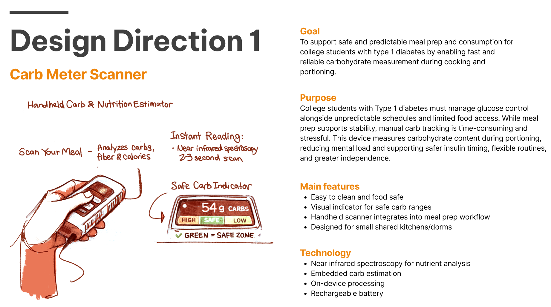 Yogi design direction 1 carb meter scanner concept