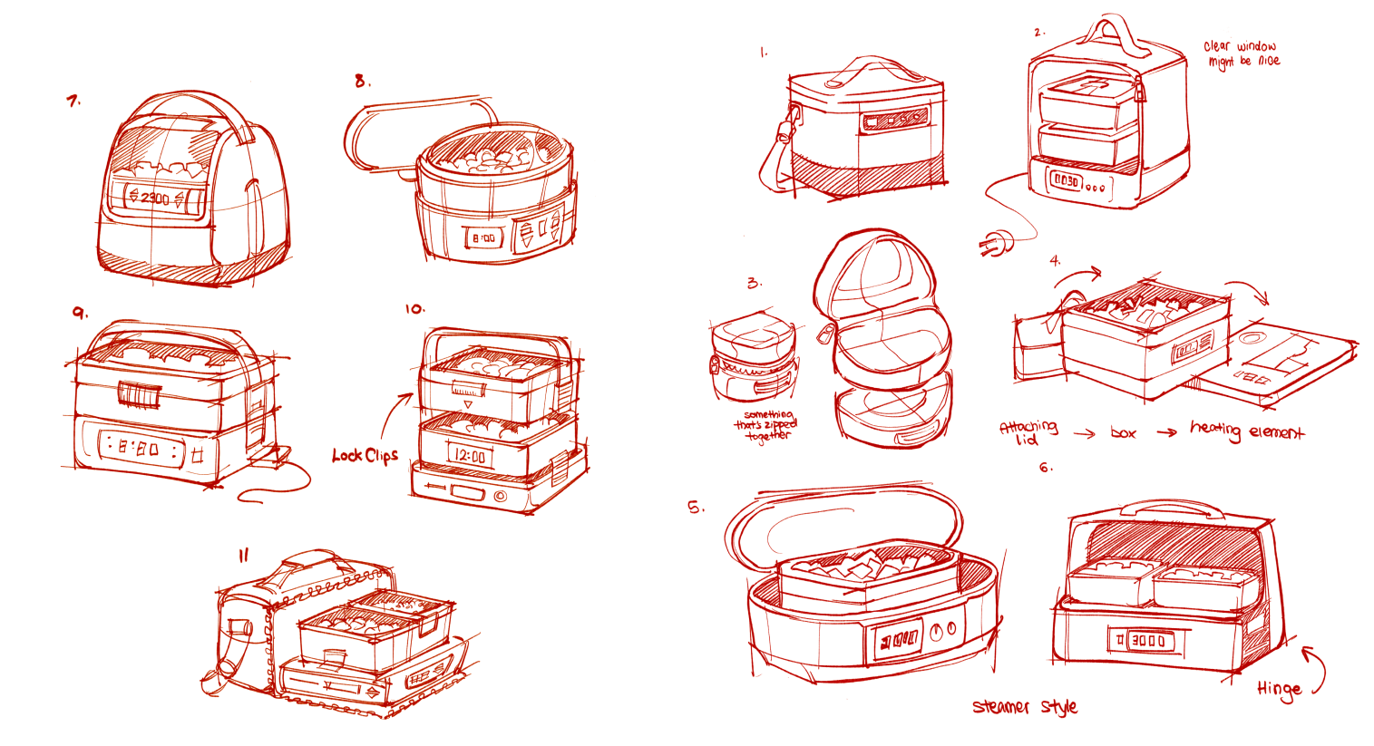 Early Yogi physical product sketches